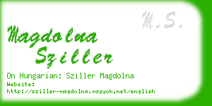 magdolna sziller business card